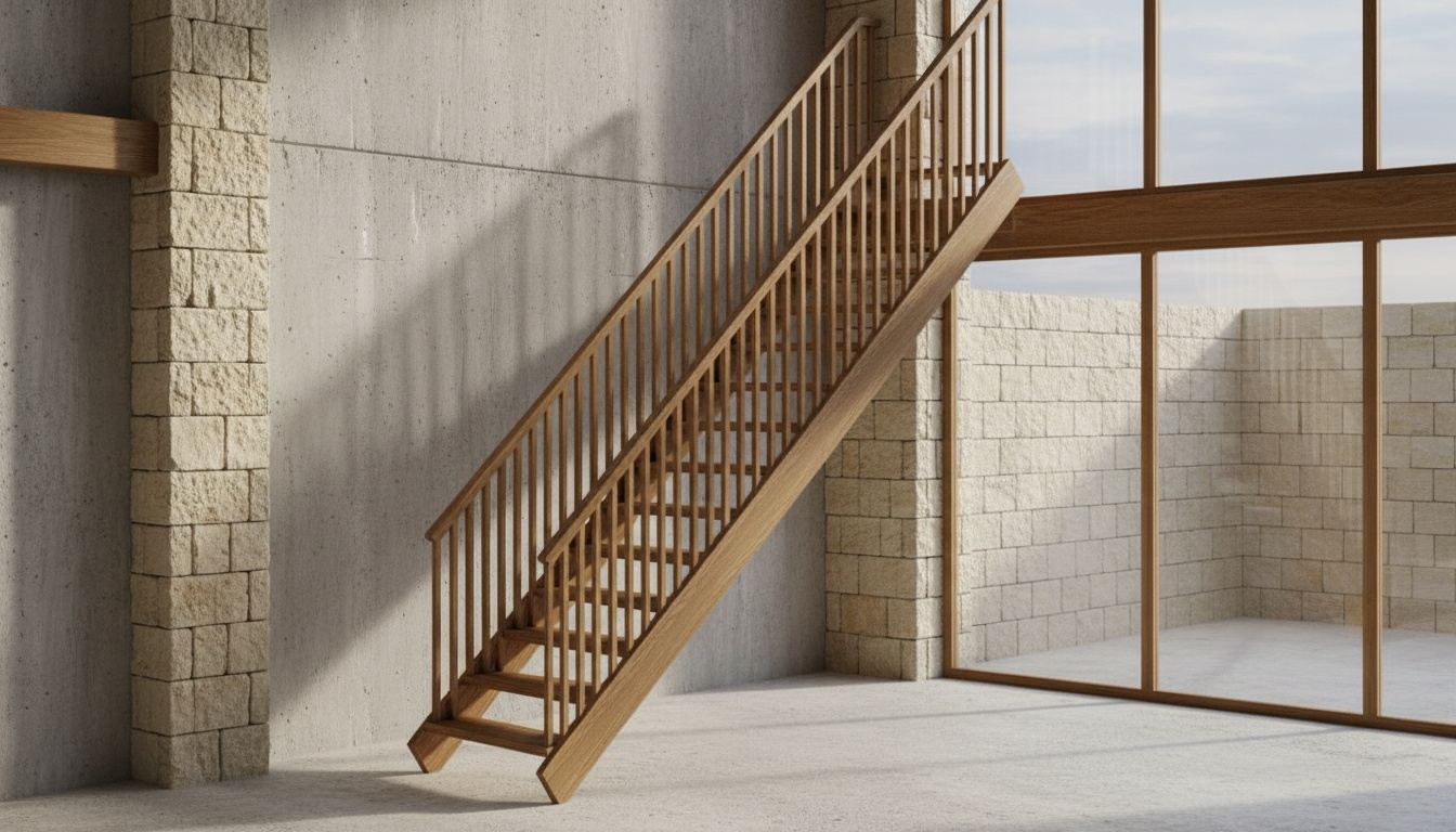 Escalier en chêne dans l’atelier