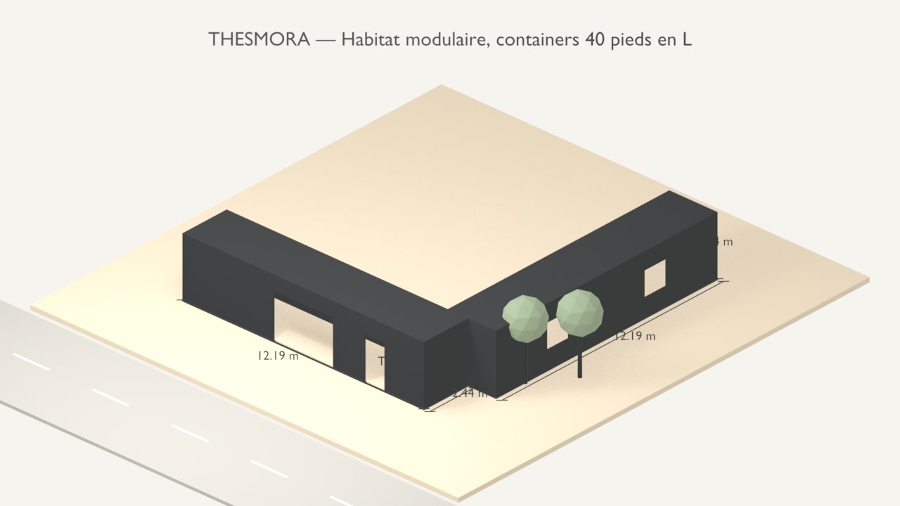 Deux containers en L